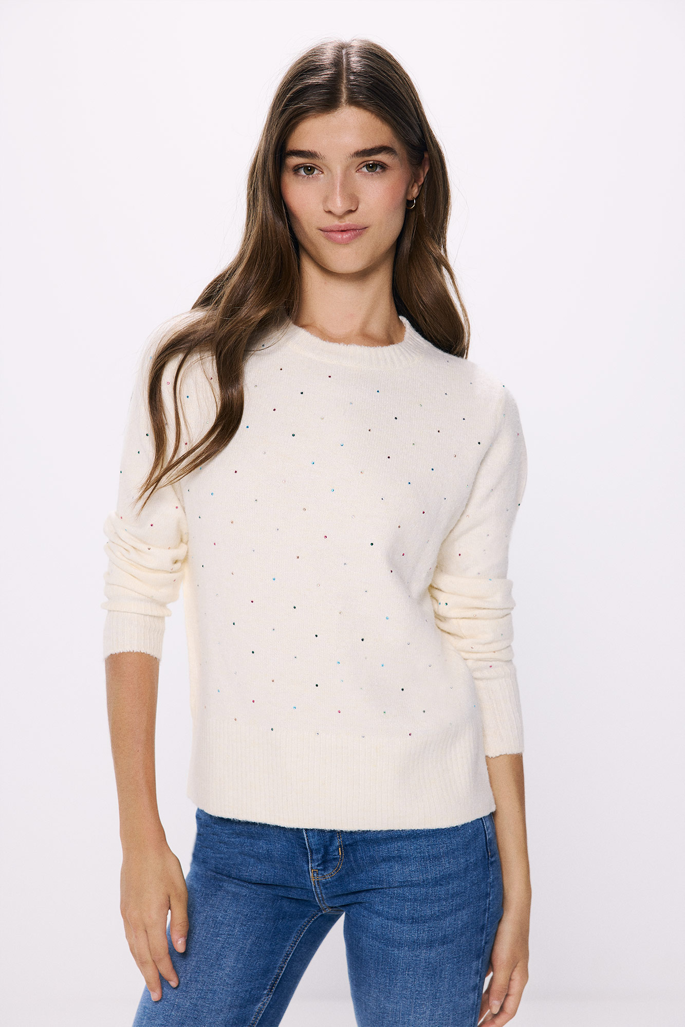 Pull clout?� de cristaux | Pulls pour femme | SPF