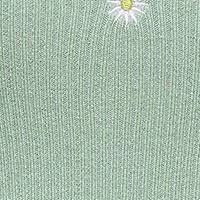 Springfield Floral ribbed top green
