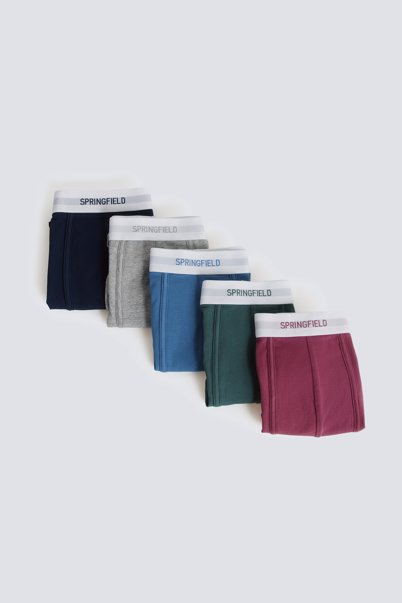 Essentials Boxershorts voor heren, katoen, jersey, verpakking van 5 stuks, Grijs Hei/Zwart/Wit, M