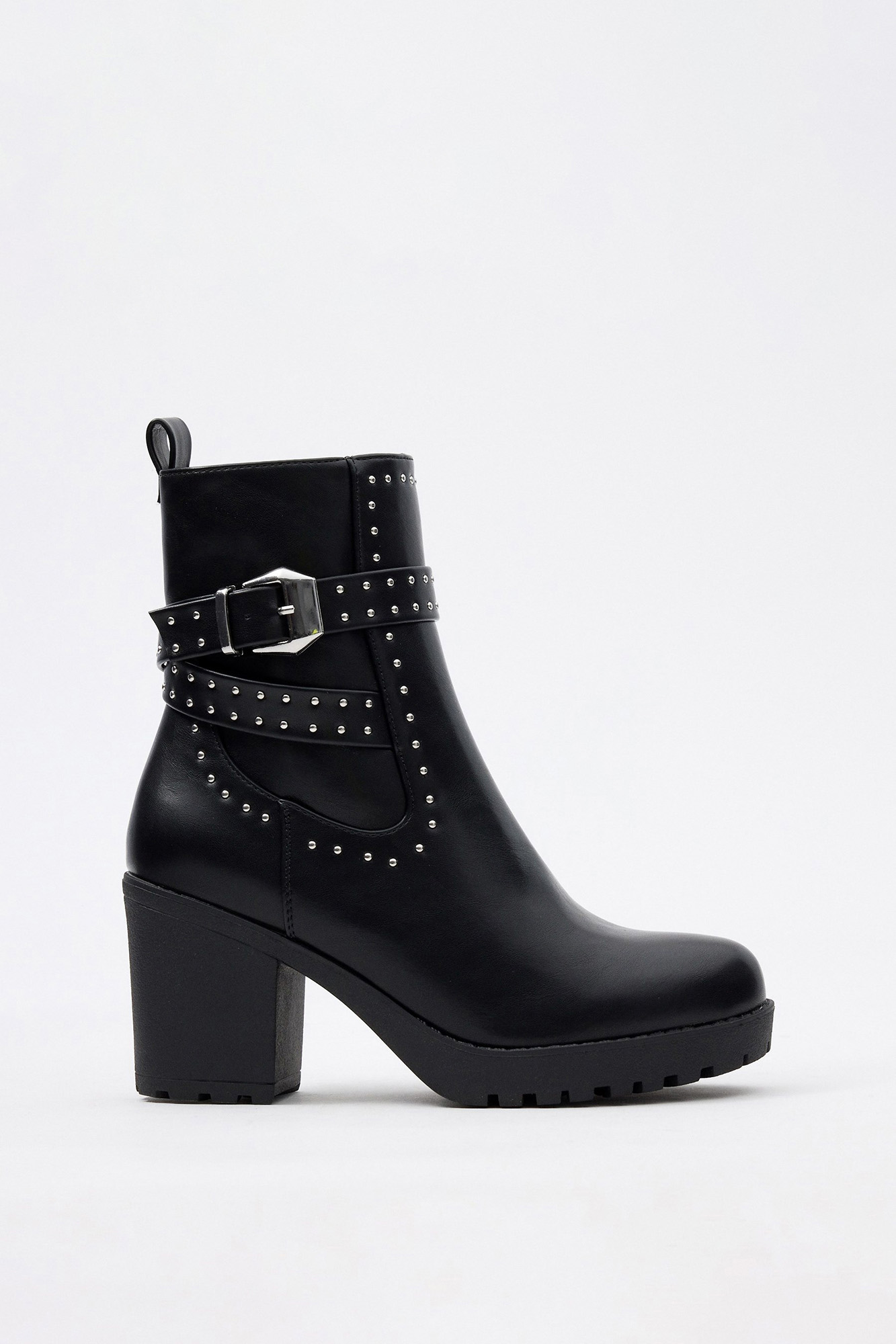 Gothic Pointed Toe Square Heels Ankle Boots - UrbanWearOutsiders