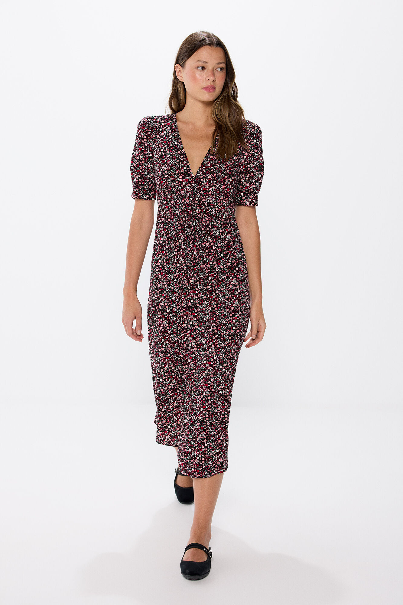 Mi Longue Springfield Robe Robe Mi-longue Imprimé Fronce ROBES ET