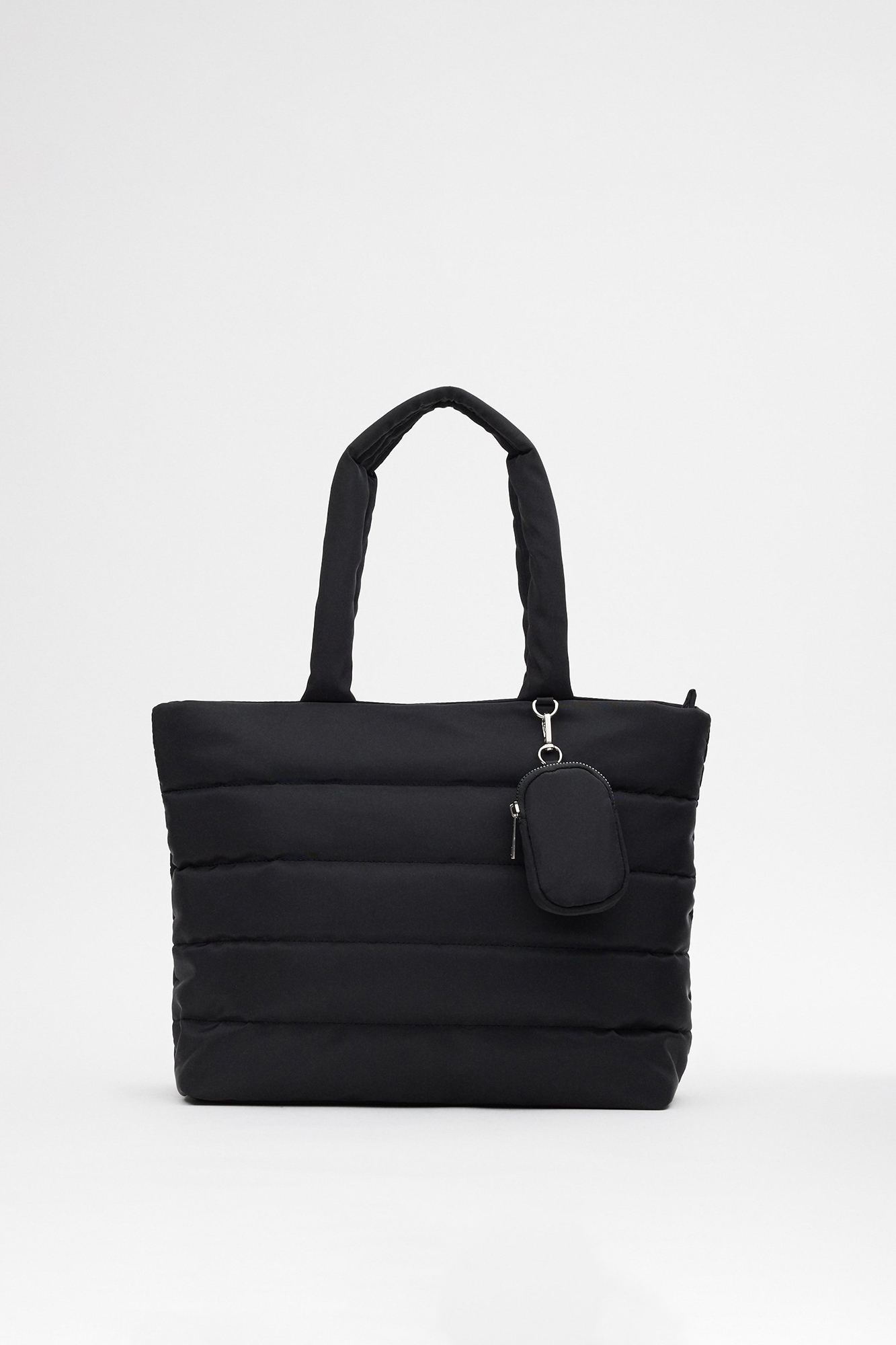 Bolso tipo shopper en negro de nylon acolchado para mujer tinjan