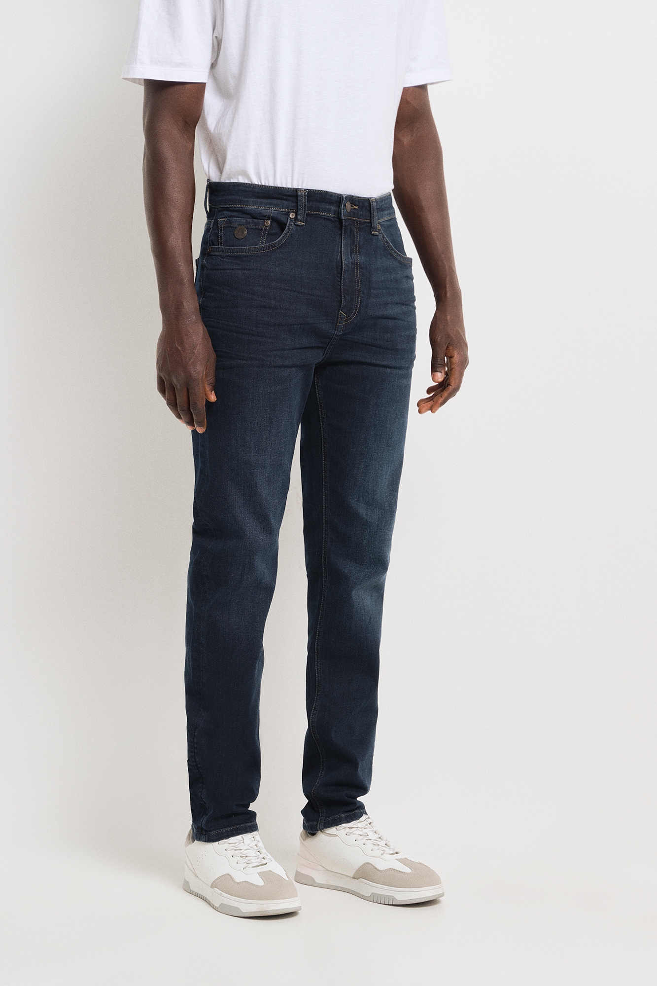 Jeans Springfield Homme - Coupe Slim Délavé Noir Léger | Jean Décontracté Qualité Supérieure
