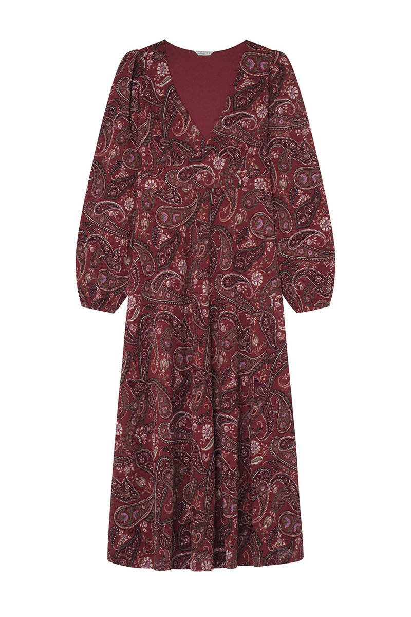 Paisley print midi dress