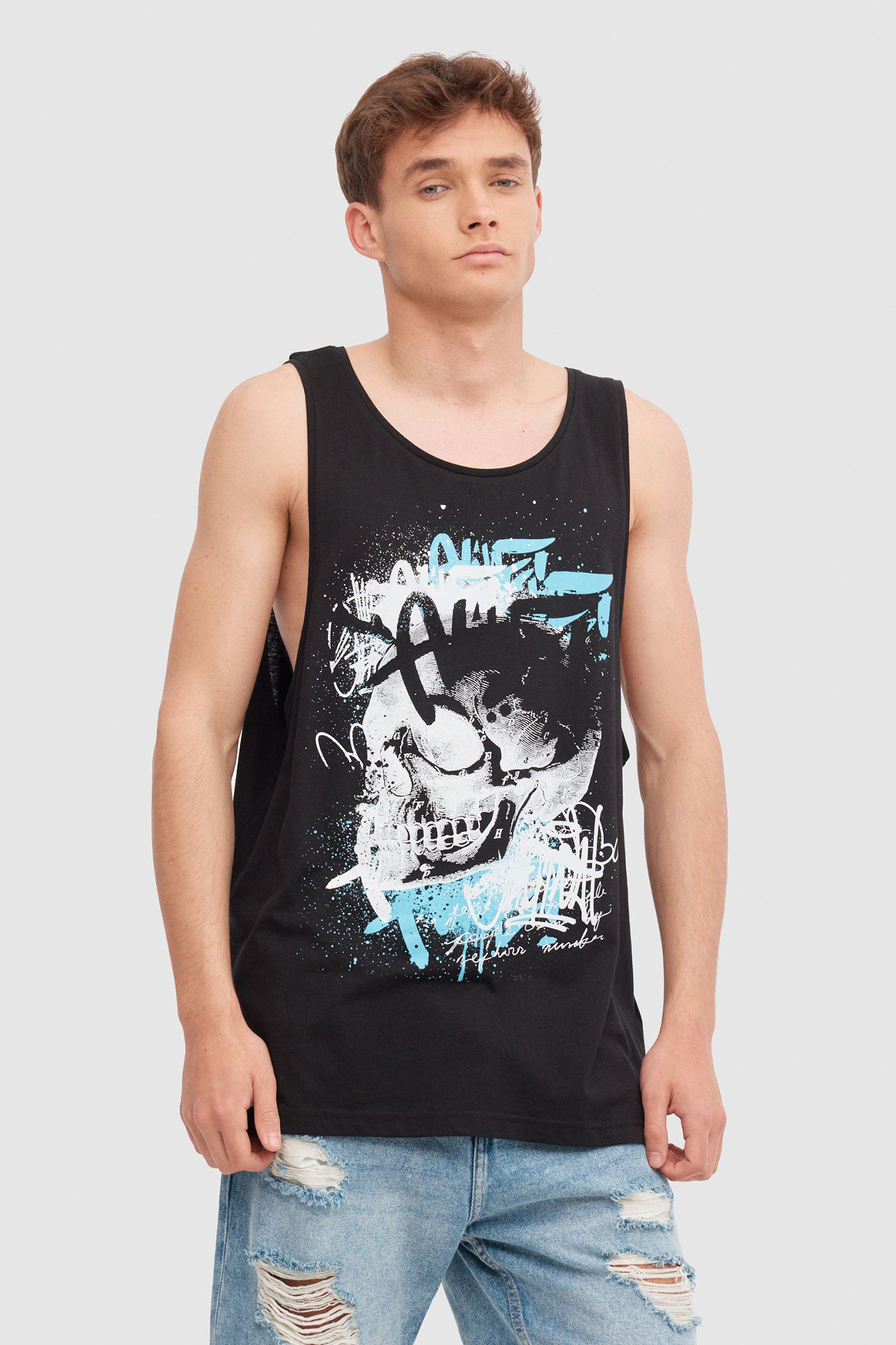 Camiseta Tirantes Estampado Calavera Camisetas de hombre SPF