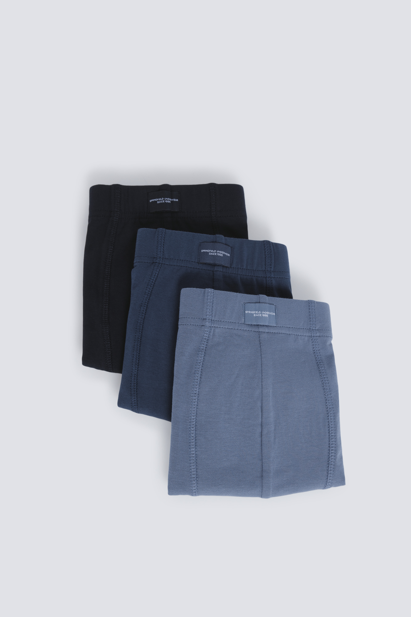 Boxer Court UNICO Morning - Lot De 1 En Polyamide Mélangé, Tailles S M XL (blanc Bleu)