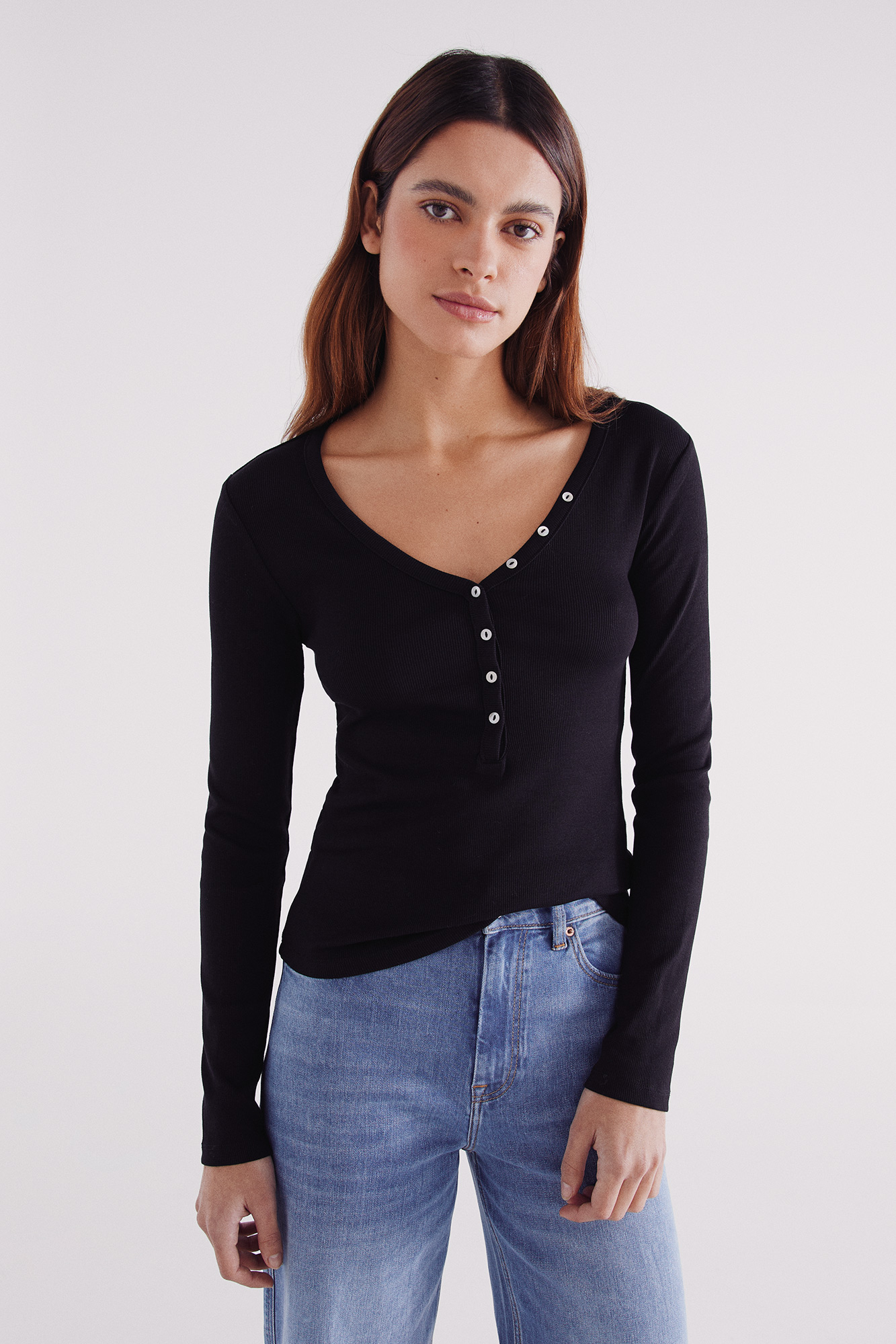 Springfield Canottiera Donna 2 Trame Con Bottoni – Morbida E Combinabile, Perfetta Per Un Look Urbano E Naturale - 6