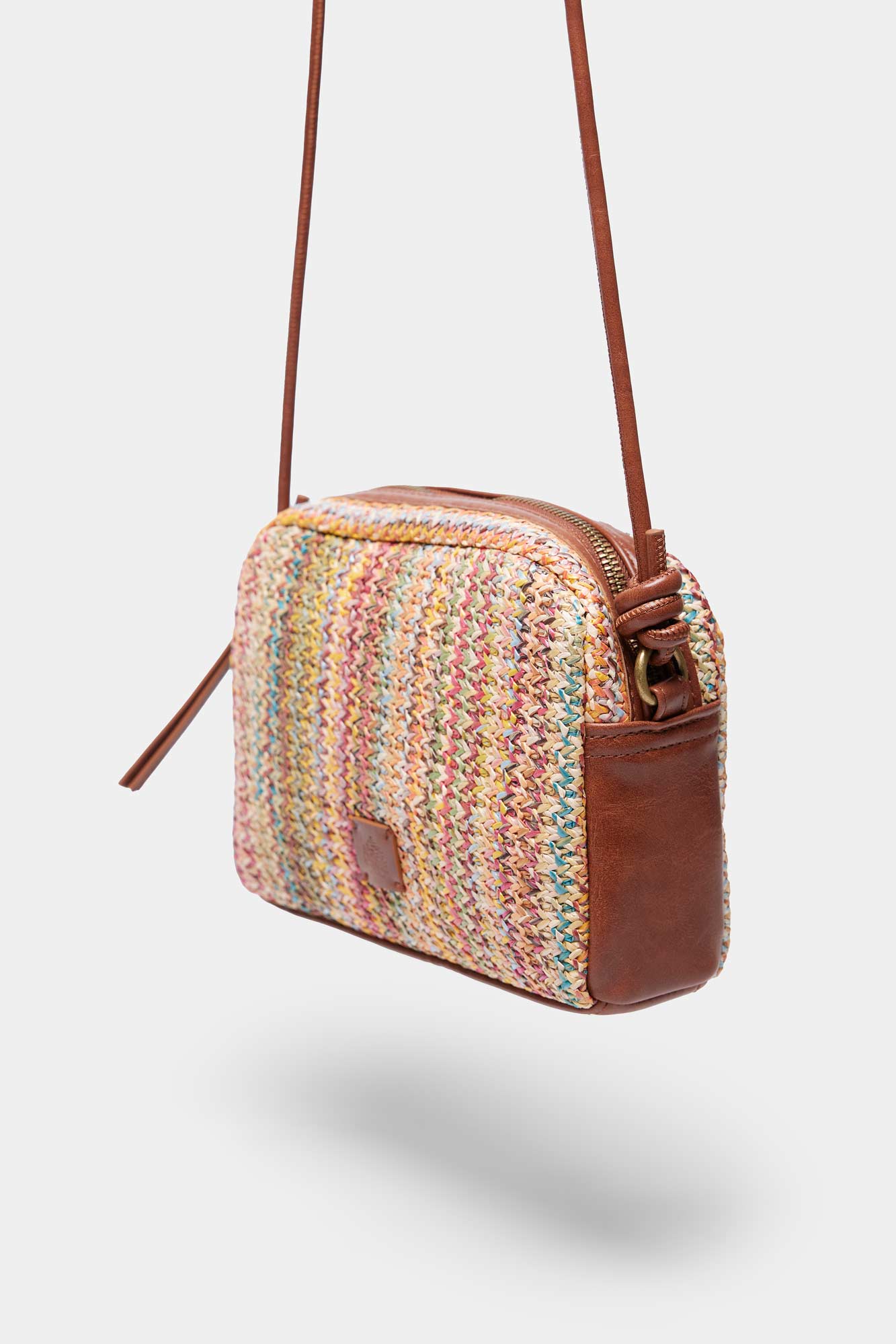 Bolso Rafia Hoss Intropia Bolsos Bolso Burdeos Estampado Doble Asa