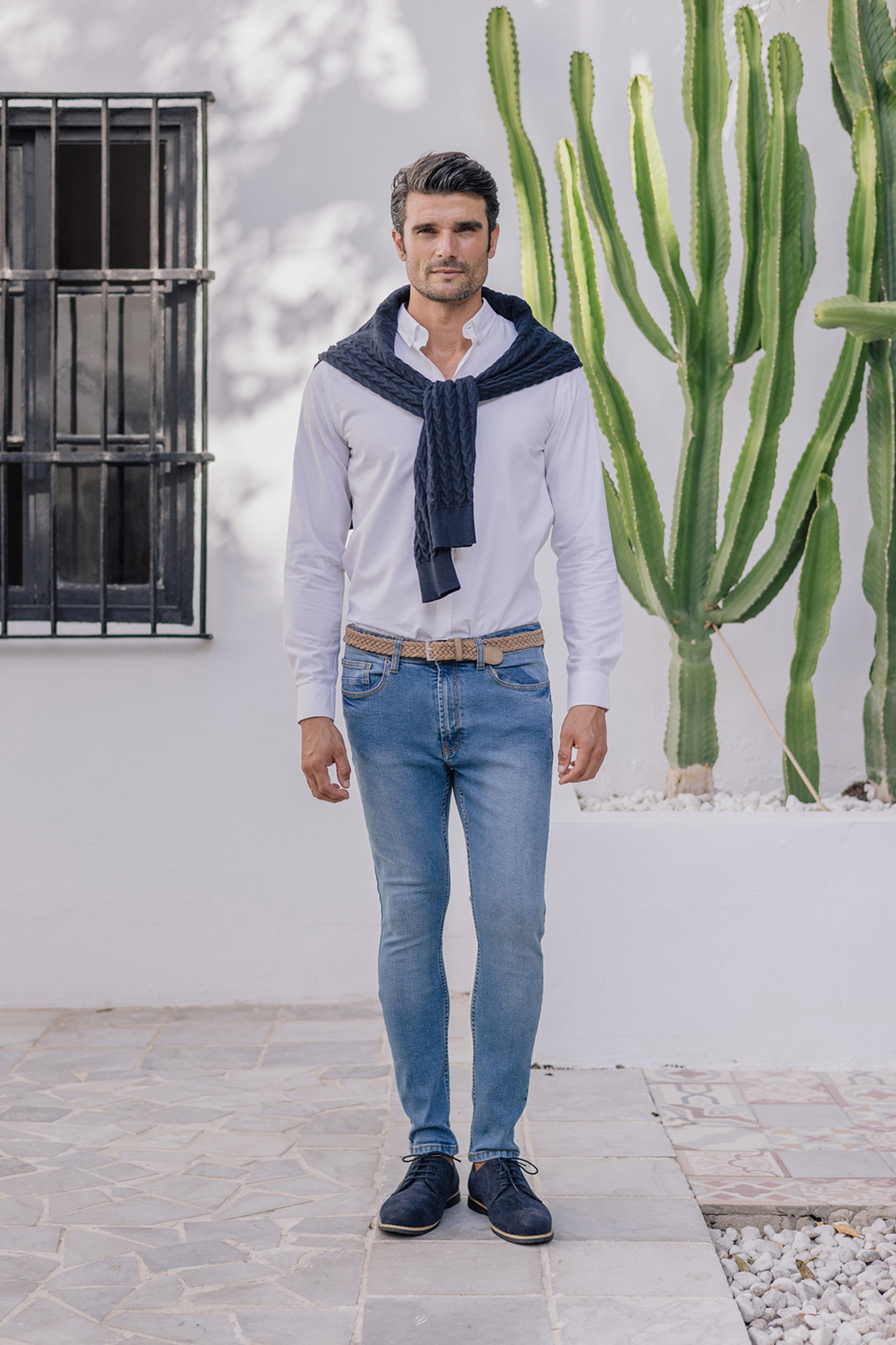 Camisa Denim Básica Con Rayas De SPRINGFIELD Para Hombre | Estilo Casual Y Robusto Para Looks Urbanos