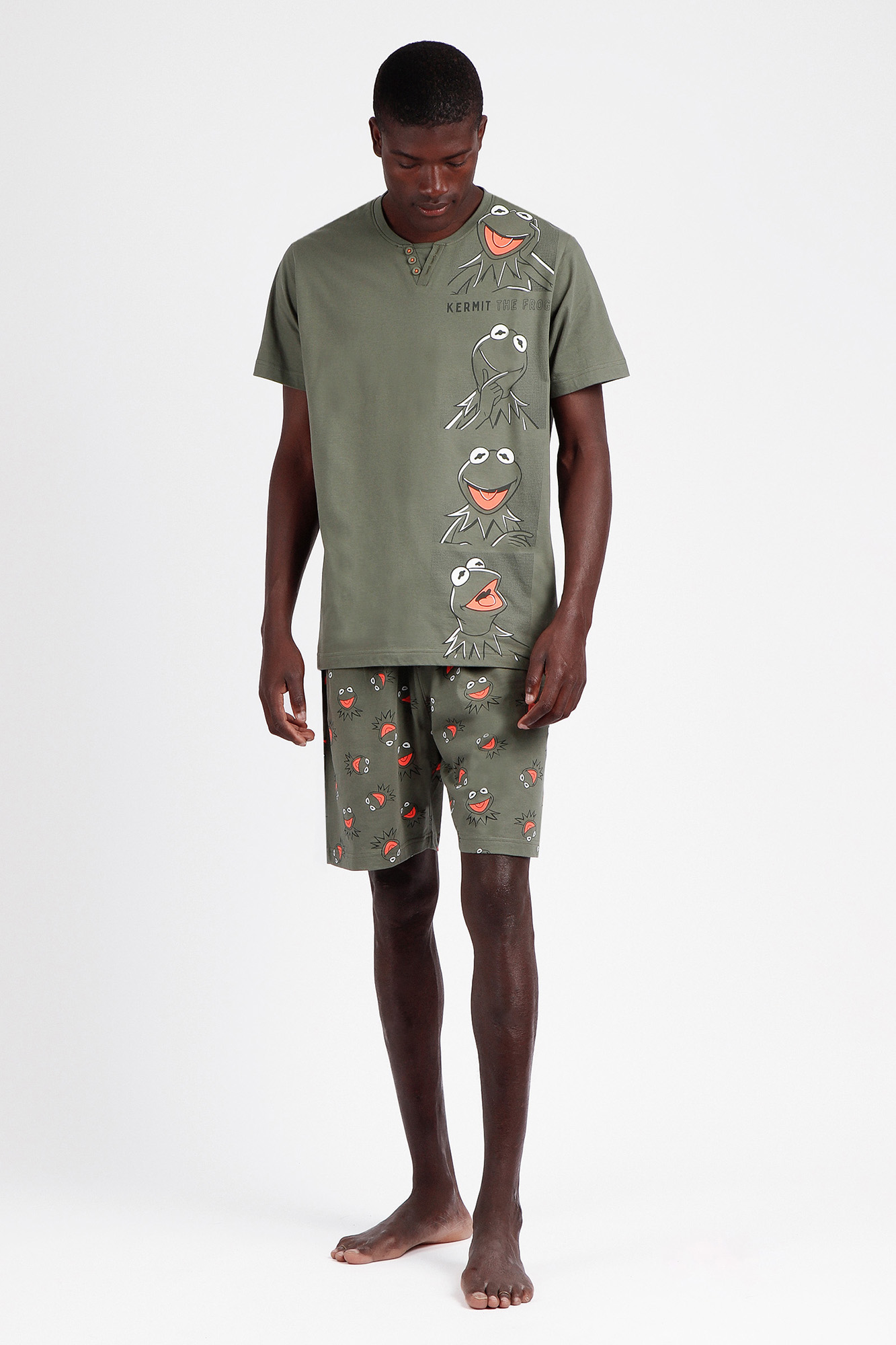 DISNEY Crazy Kermit short-sleeved pyjamas for men