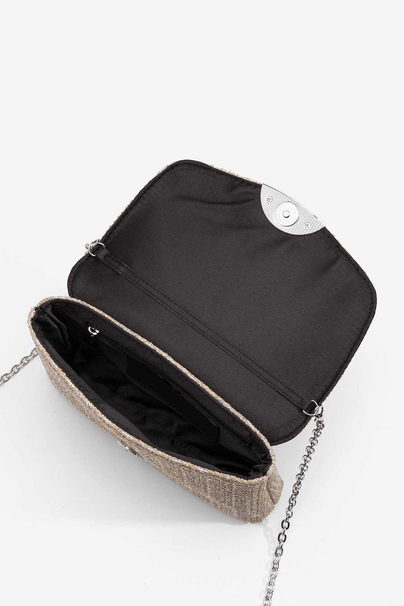 Clutch Efecto Paja Brillante Bolsos, riñoneras y mochilas para