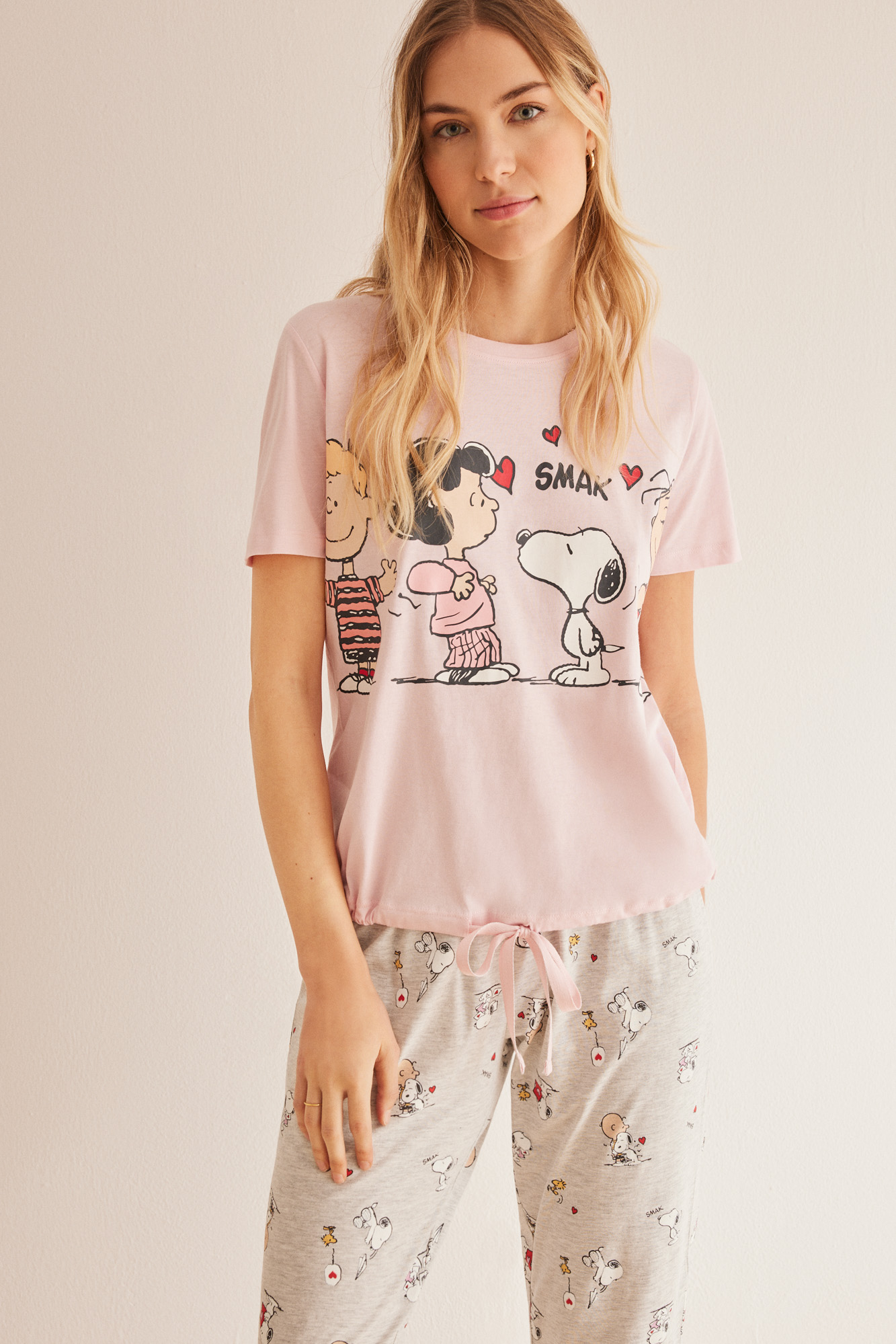 Snoopy Pijamas Mujer Springfield Pijama 100% Algodón Snoopy