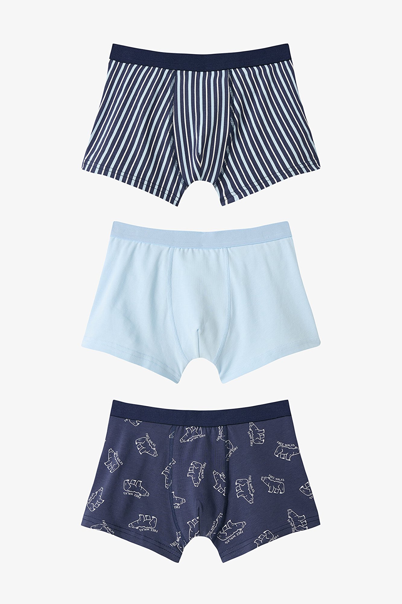 Pack de 3 boxers de osos y rayas para niño | Calzoncillos de Niño | SPF