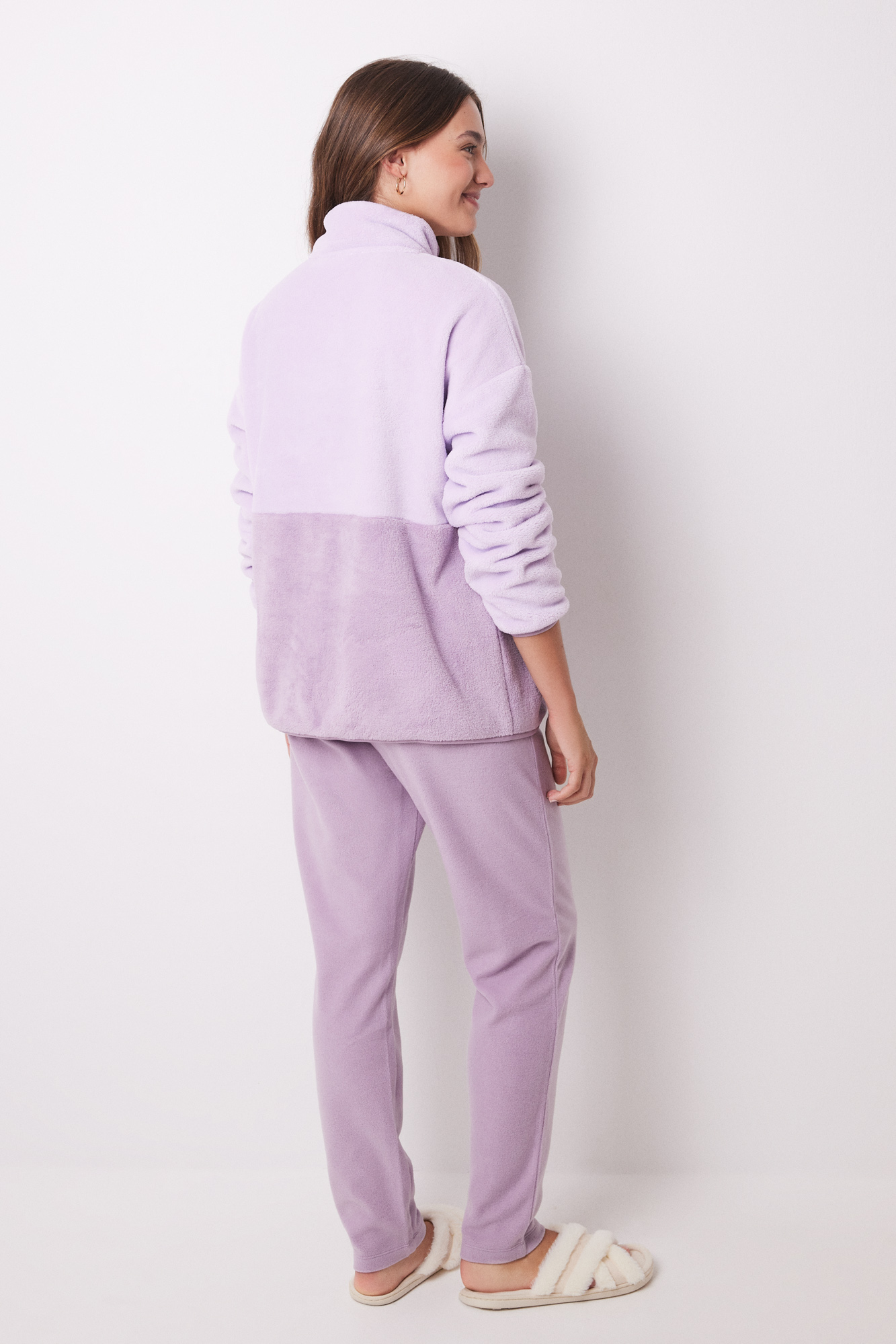 Pijama largo polar Snoopy Pijamas de mujer SPF