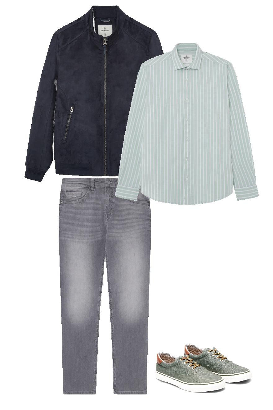 Conjunto De Jeans Cazadora Camisa Y Zapatilla SPF conjunto-de-jeans-cazadora-camisa-y-zapatilla-spf